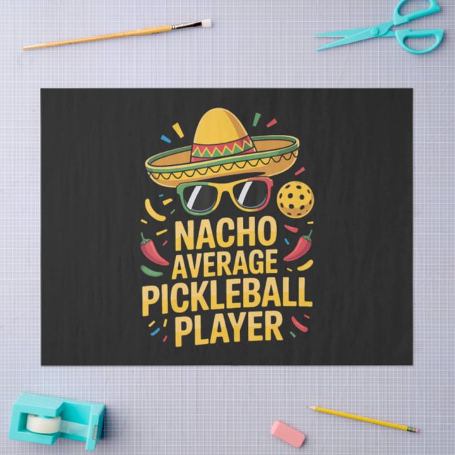 Papel De Seda Jugador de Pickleball No Promedio (Artesanía)