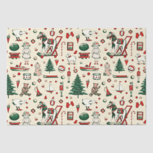 Papel De Seda Juguetes de la época de Navidad Caballo de árbol