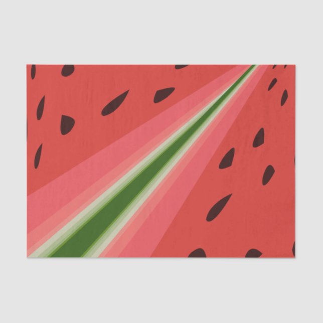 Papel De Seda Juicy Delicioso Ripe Watermelon Con Diseño De Semi (Anverso)