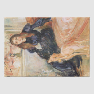 Papel De Seda Julie Manet y su Greyhound (por Berthe Morisot)