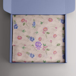 Papel De Seda Julio Mes de Nacimiento Flores Larkspur Lily