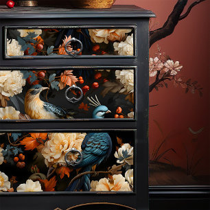 Papel De Seda Jungle Parrots Elegant Vintage Victorian Boho