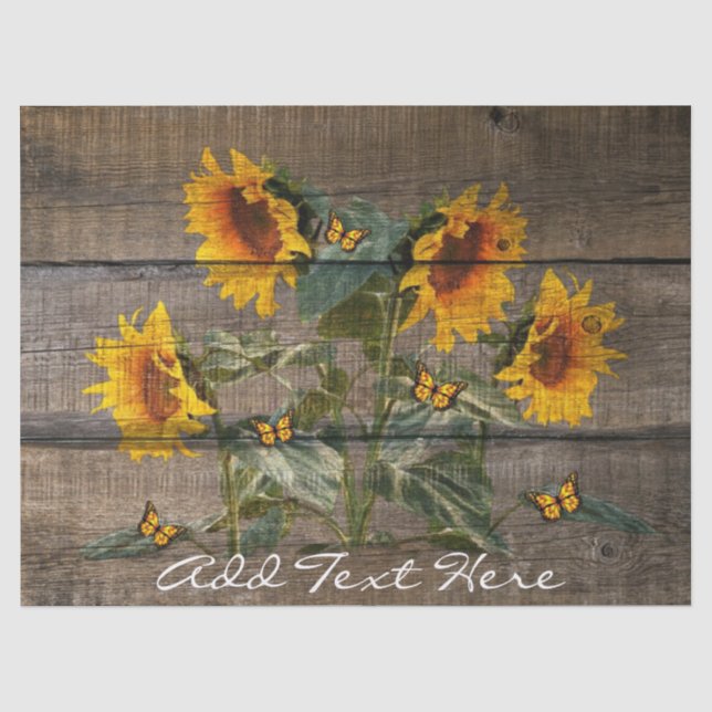 Papel De Seda Junta de Barniz de Mariposas Rusas Sunflower (Anverso)