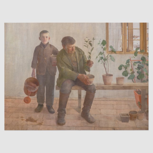 Papel De Seda Károly Ferenczy - Jardinero (Anverso)
