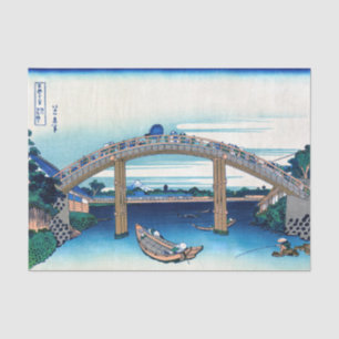 Papel De Seda Katsushika Hokusai - Bajo el puente Mannen, Fukaga