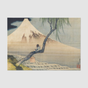 Papel De Seda Katsushika Hokusai - Muchacho viendo el Monte Fuji