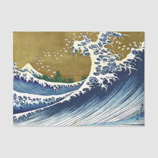 Papel De Seda Katsushika Hokusai - Ola grande de color (Anverso)