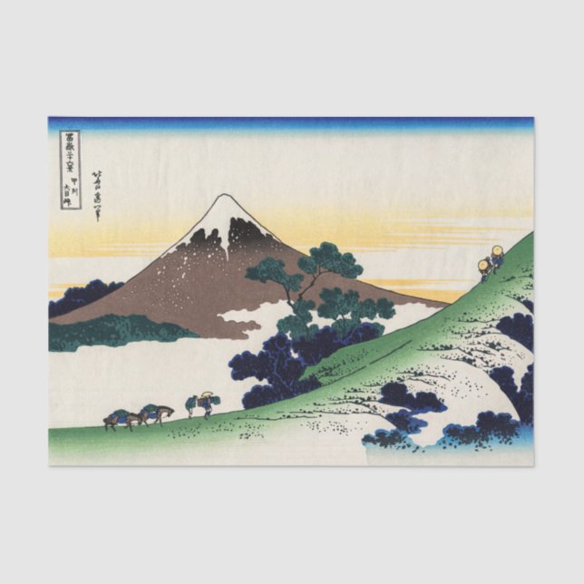 Papel De Seda Katsushika Hokusai - Paso de los inumes, provincia (Anverso)