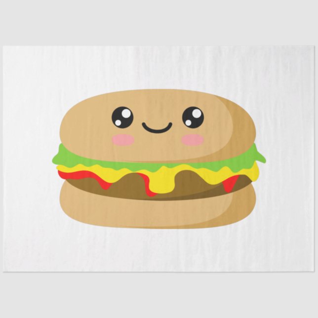 Papel De Seda Kawaii Burger (Anverso)