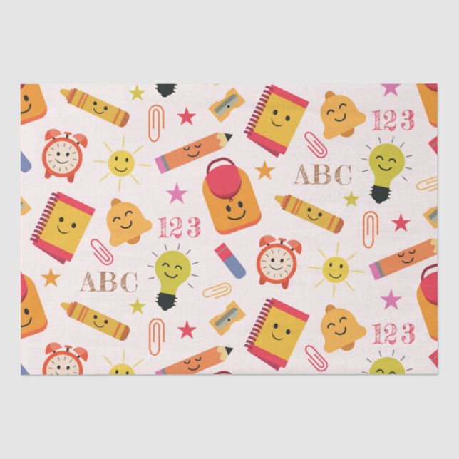 Papel De Seda Kawaii Cute Funny Suministros Escolares (Anverso)