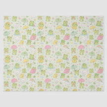 Kawaii Frog Rainy Day Pattern Wrapping Paper