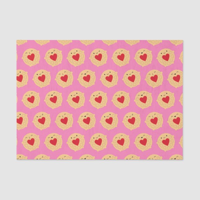 Papel De Seda Kawaii Jammie Dodger Biscuits (Anverso)