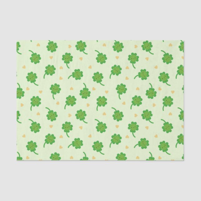 Papel De Seda Kawaii Lucky Clover (Anverso)
