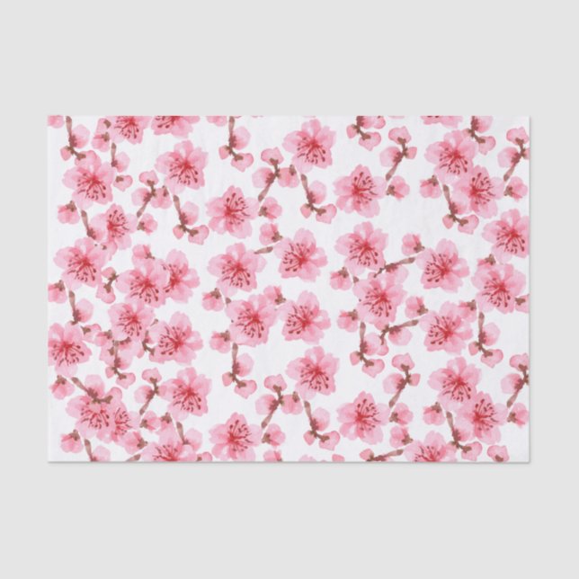 Papel De Seda kawaii pink cherry blossoms (Anverso)