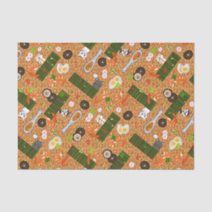 Papel De Seda Kawaii Ramen Cats