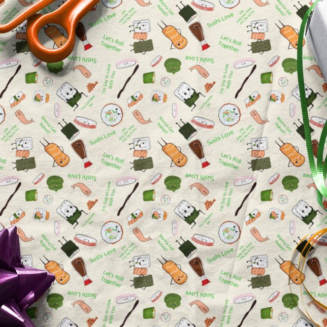 Papel De Seda Kawaii Sushi Romántico  (Subido por el creador)