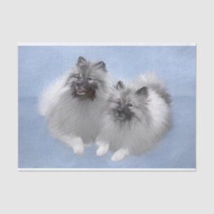 Papel De Seda Keeshond Pair de Kees pintura animal original