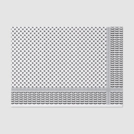 Papel De Seda Keffiyeh blanco y negro palestino
