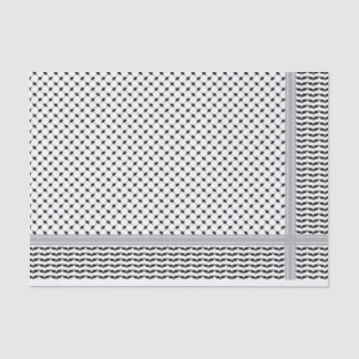 Papel De Seda Keffiyeh blanco y negro palestino