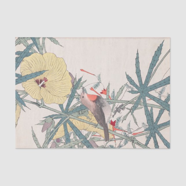 Papel De Seda Keinen Kachō Gafu, Pl.31 por Imao Keinen (Anverso)