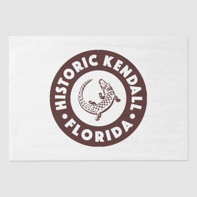 Papel De Seda Kendall Florida Circle - Brown (Anverso)