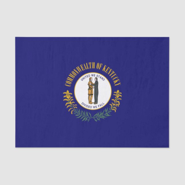 Papel De Seda Kentucky: Commonwealth Bluegrass Bandera del estad (Anverso)