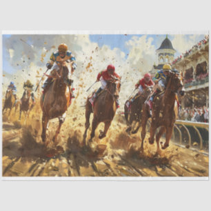 Papel De Seda Kentucky Derby Race Decoupage
