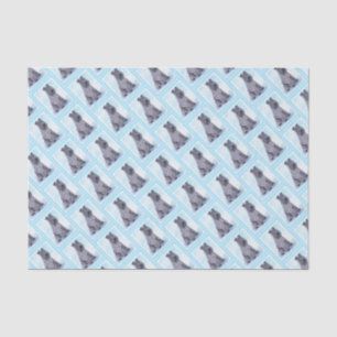 Papel De Seda Kerry Blue Terrier Pintura Cute Original Perro Art