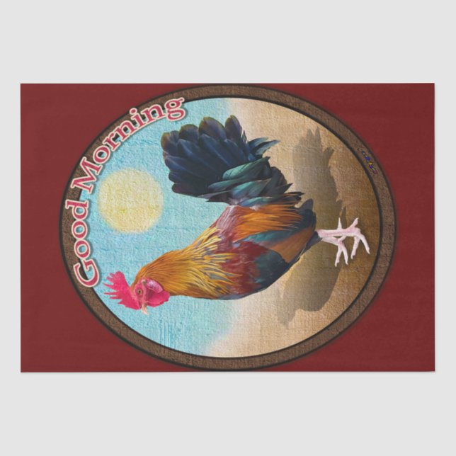 Papel De Seda Key West - Oval de cosecha de gitanos Buenos días (Anverso)