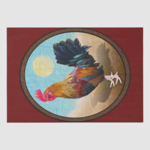 Papel De Seda Key West - Óvalo de cosecha de gallos gitanos