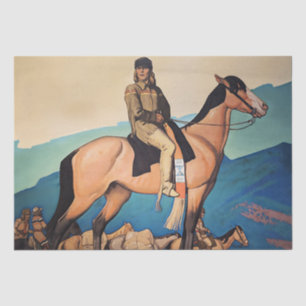 Papel De Seda Kit Carson con hombres de la montaña por Maynard D