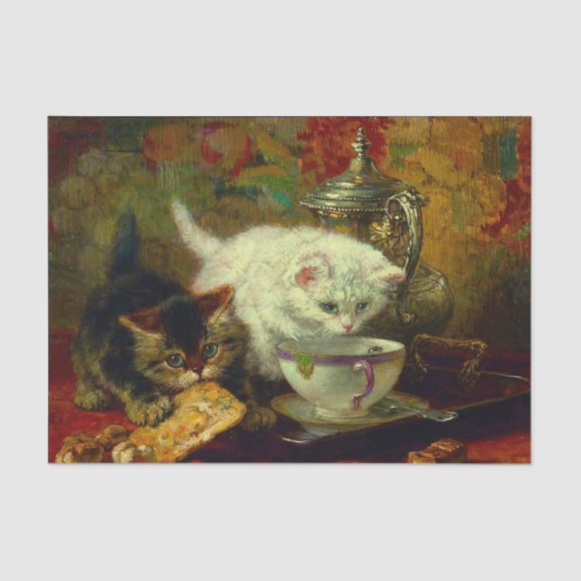 Papel De Seda Kittens Tea Fiesta (Anverso)