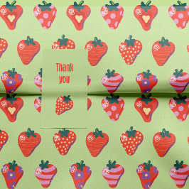 Papel De Seda Kiwi Ilustración de fresa