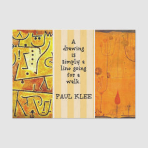 Papel De Seda Klee - Cita y pinturas
