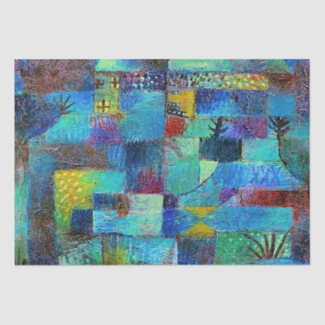 Papel De Seda Klee - Jardín con terraza (Anverso)