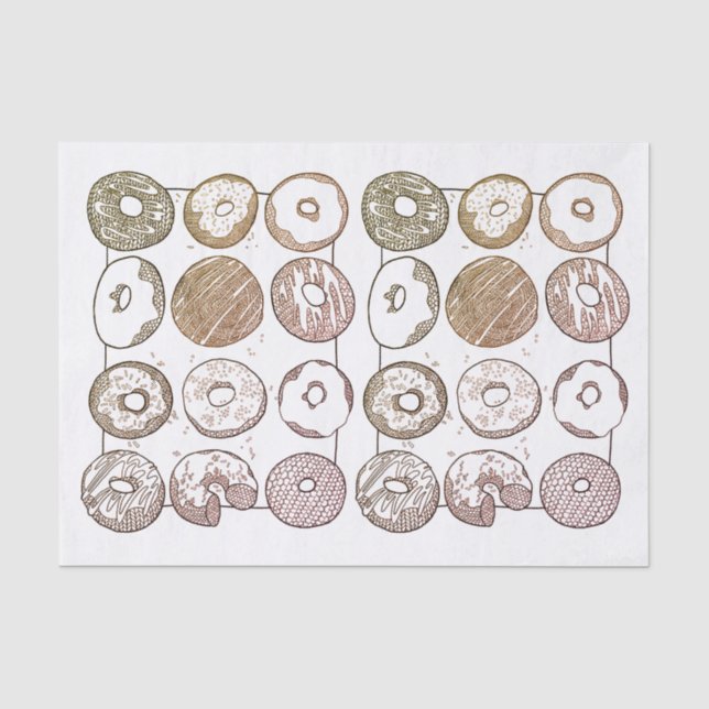 Papel De Seda KNIT DOZEN DONUTS Tissue Paper (Anverso)