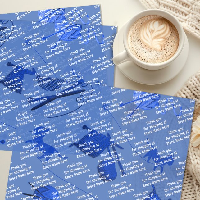 Papel De Seda Kniters Business Gracias Mensaje Azul (Subido por el creador)