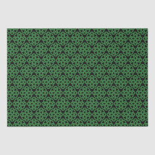 Papel De Seda Knot de Escudo Celta Verde y Negro