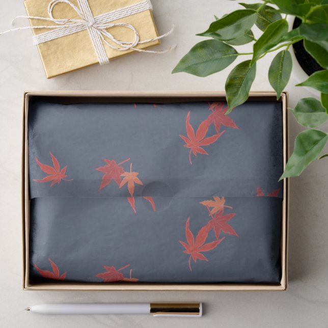 Papel De Seda Koi de otoño - azul (Regalo )