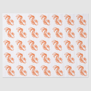 Papel De Seda Koi Fish Karp #2 Naranja de colores DIY