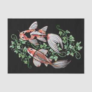 Papel De Seda Koi Fish Pond Kois Ivy Pescado Japonés