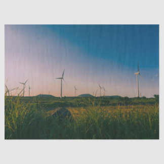 Papel De Seda korea Jeju Wind Farm Landscape Wrapping Paper