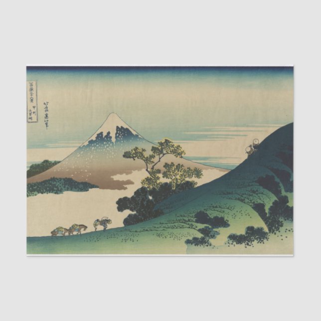 Papel De Seda Koshu Inume-Toge de Hokusai (Anverso)