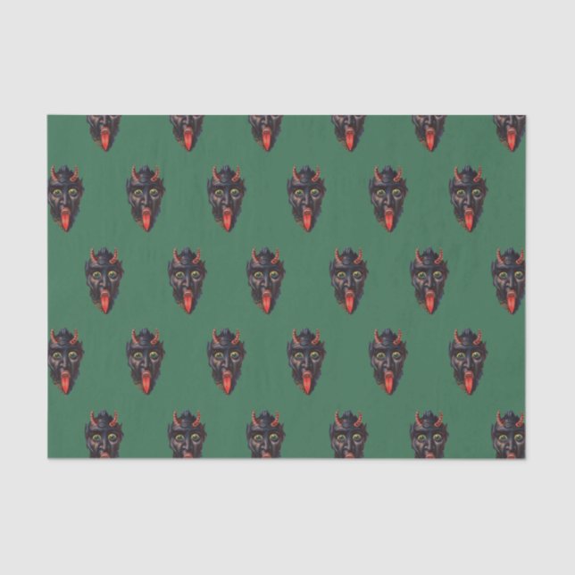Papel De Seda Krampus en Green (Anverso)