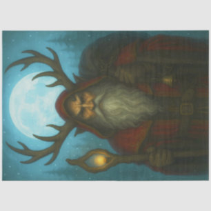 Papel De Seda Krampus Santa Padre Invierno de la Caza Salvaje 