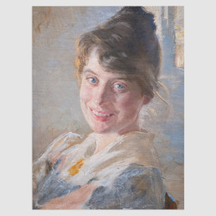 Papel De Seda Kroyer - Retrato de la esposa de la artista Marie