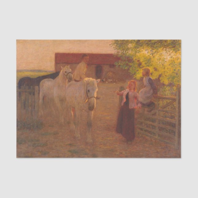 Papel De Seda La antigua puerta de Edward Stott (Anverso)