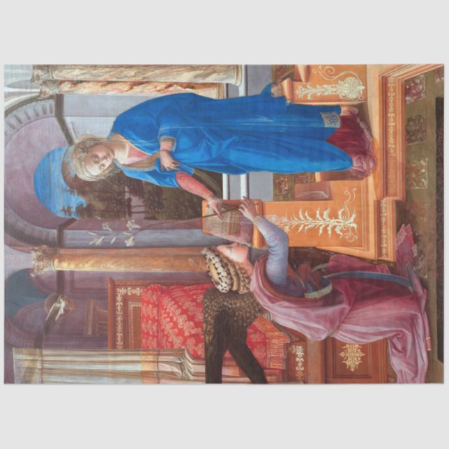Papel De Seda La Anunciación, Filippo Lippi, 1440 (Anverso)