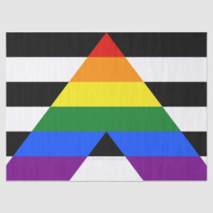 Papel De Seda La bandera de aliado heterosexual de SlipperyJoe's