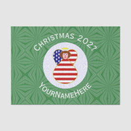 Papel De Seda La bandera de los Navidades del cabello rojo del Á